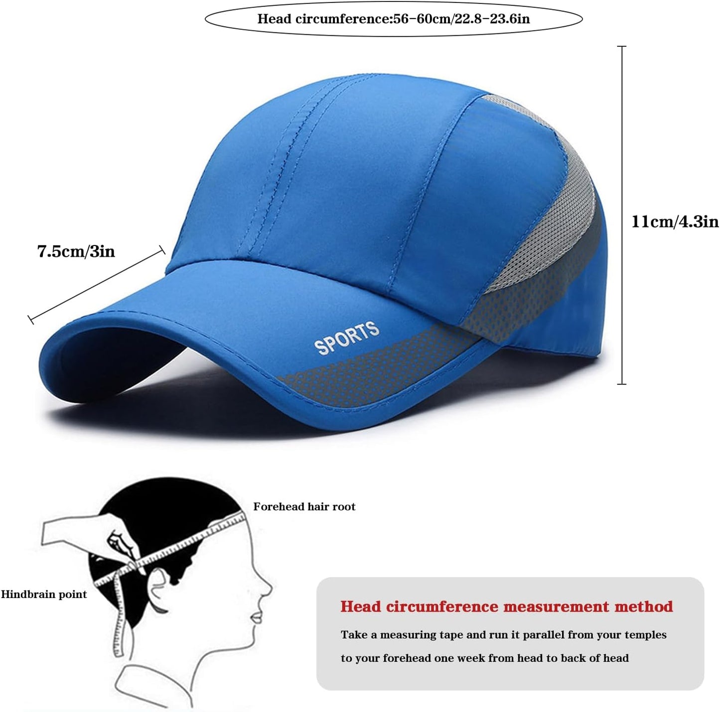 Quick-Dry Baseball Cap | UPF 50+ Sun Protection | Adjustable Sports Hat for Men & Women