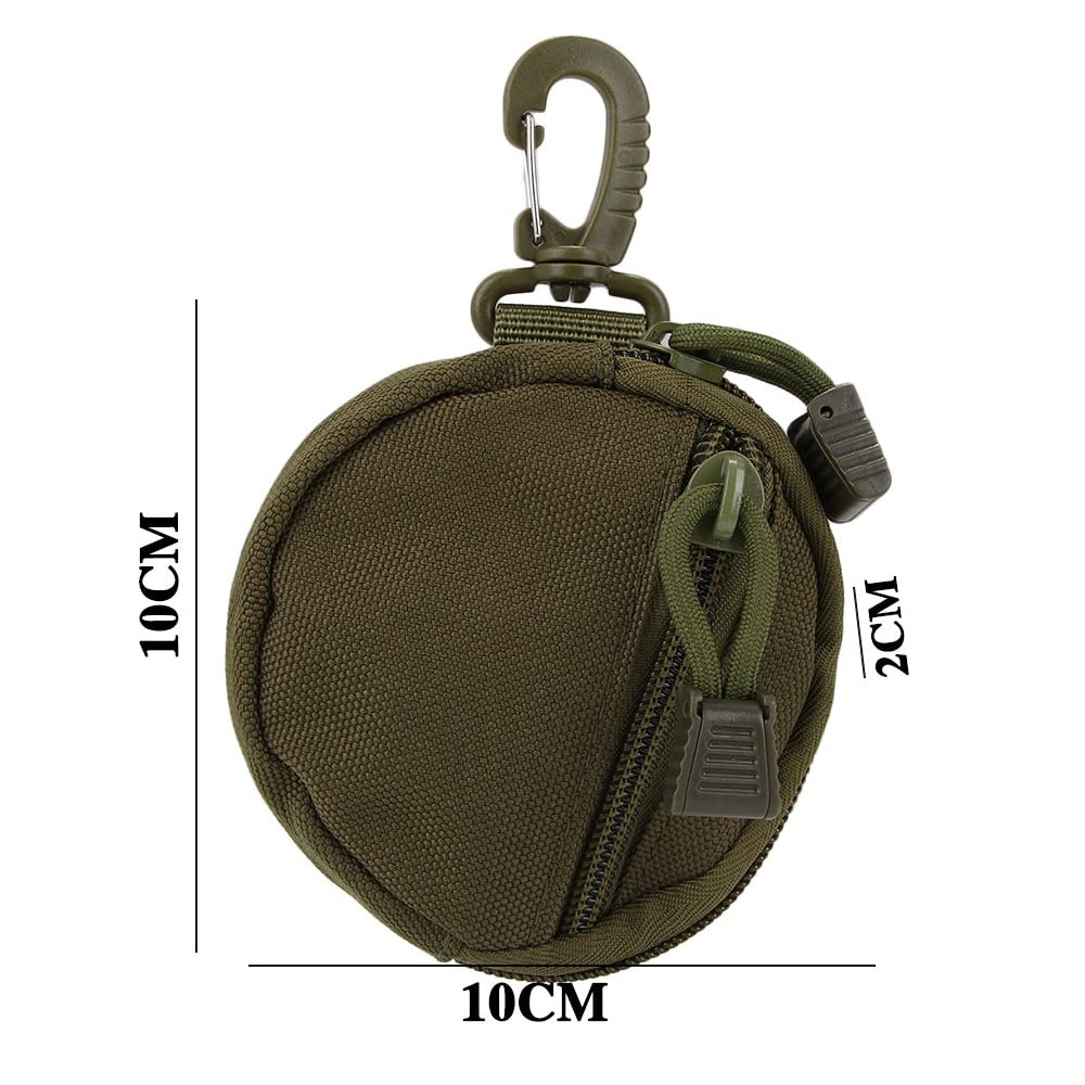 2PCS Small Coin Purse Molle Bag, Waist Belt Bag Wallet Pouch Purse Phone Case Earbuds Bag with Zipper, Universal Bags EDC Pouch