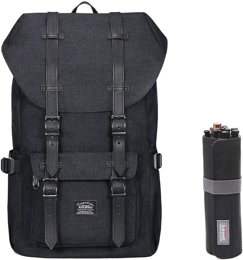 KAUKKO Backpack, (Black (E5-3), 45 x 27 x 17cm (HxBxT)