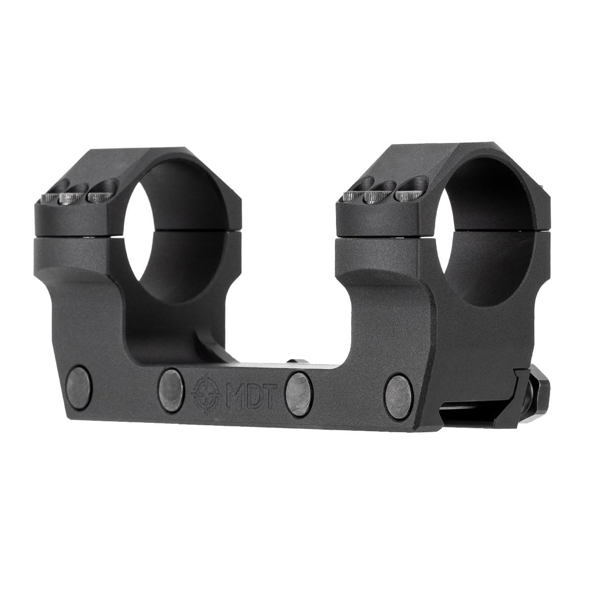 MDT 35mm 1.18" Low One-Piece Scope Mount, Robust Clamping, Integrated Recoil Lug, Accessory Scope Ring Cap Compatible, Black (106975-BLK)
