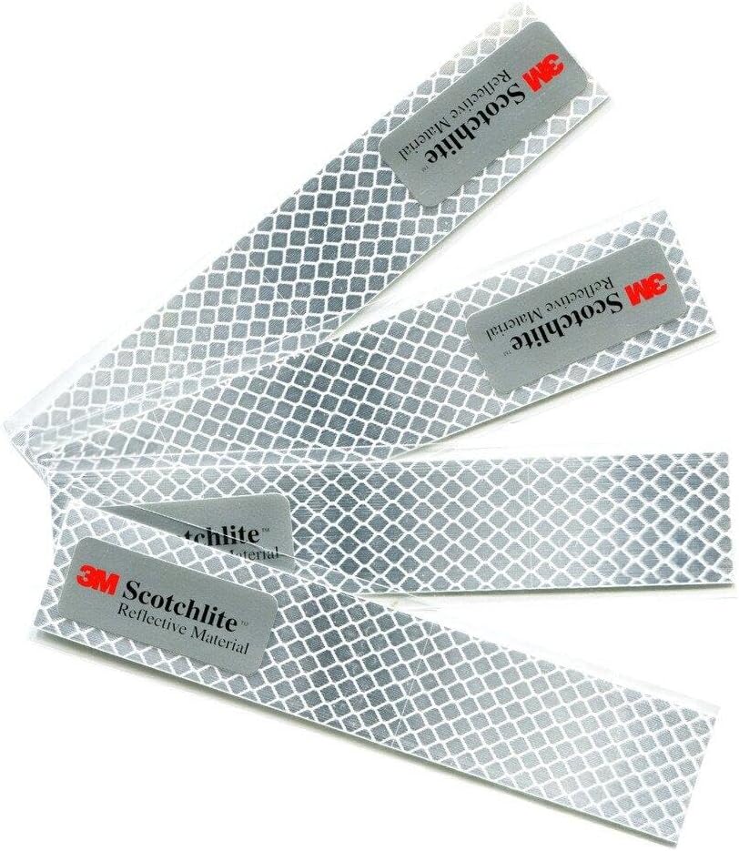 Salzmann Diamond Grade Reflective Sticker, 3M Material, Waterproof, All-Weather, Red, Pack of 4