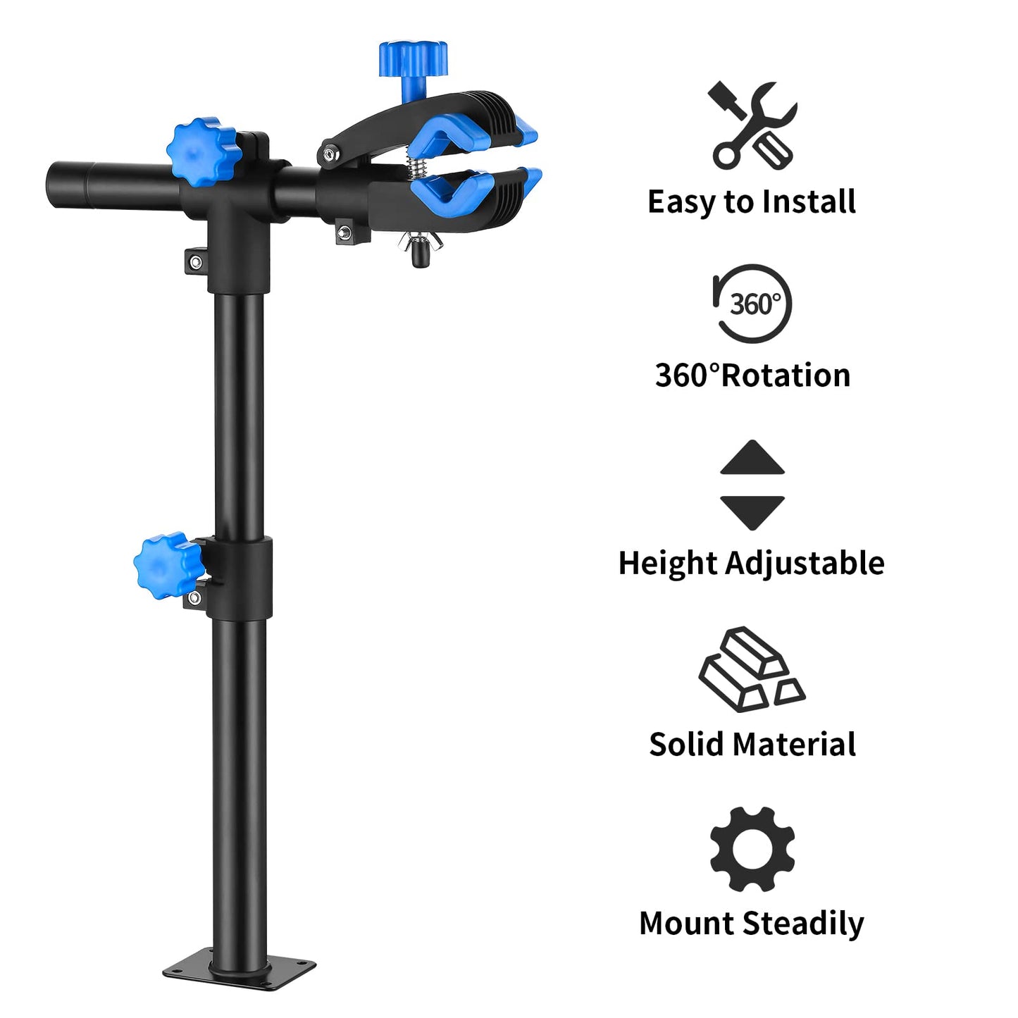 Auwey Bike Repair Stand Wall Mount Bike Repair Workstand Bike Workbench Bicycle Maintenance Rack Bicycle Repair Rack Bike Clamp Height Adjustable