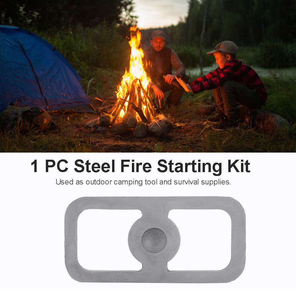 1Pc Outdoor Survival, High Carbon Steel Fire Fire Steel Camping Starter Kit Flint Starting Tool