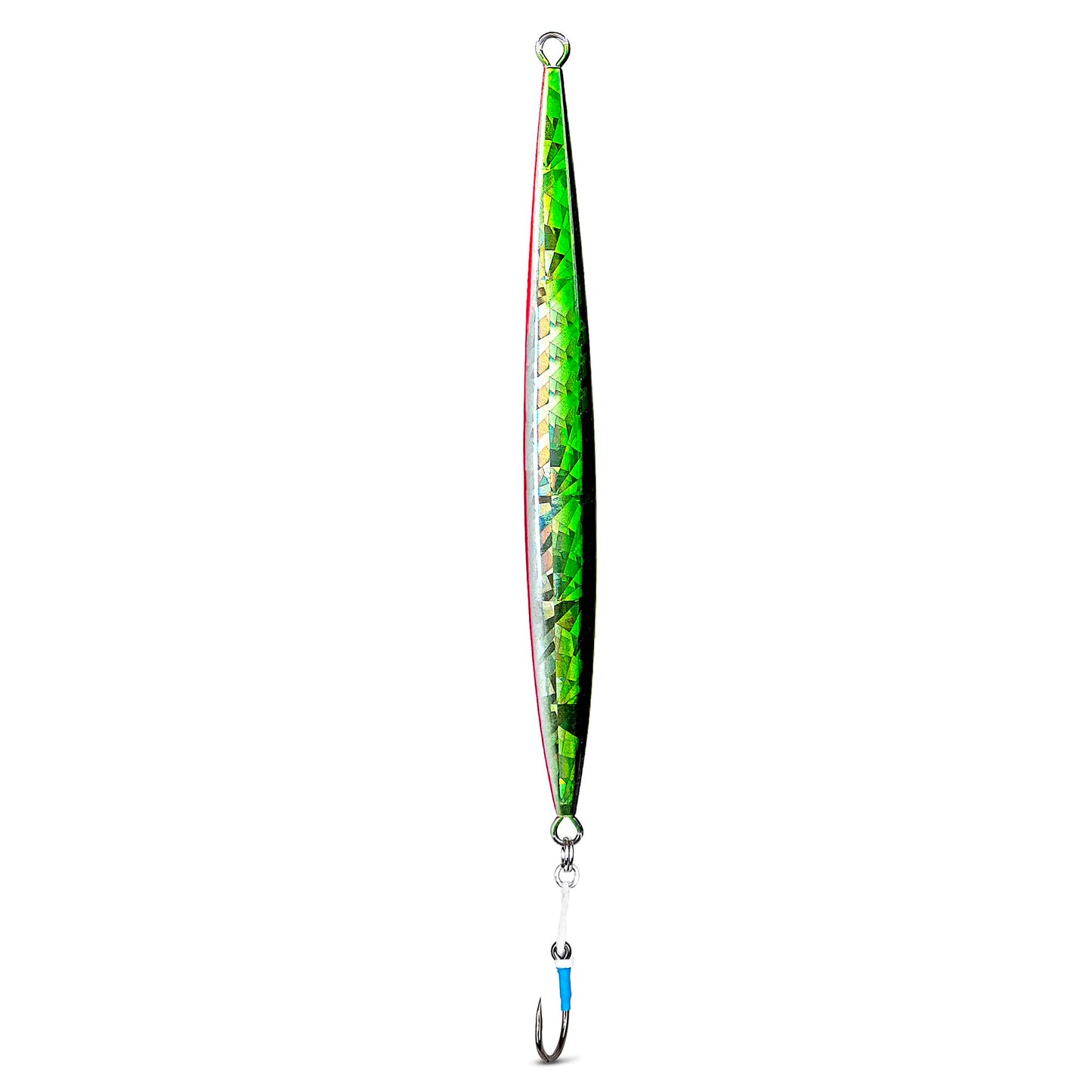 Uncle Mo Tackle - 200g Sand EEL Fishing Jig, Green & White - Advanced for Saltwater Offshore - Single Pack