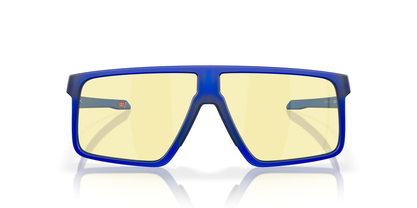 Oakley Men's OO9285 Helux Rectangular Sunglasses, Matte Crystal Blue/Prizm Gaming, 61 mm