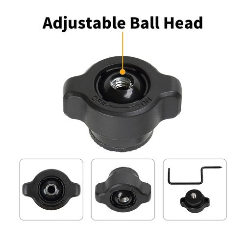 Aifiuroo 3 Pack Trail Camera Mount, 360 Swivel Adjustable Durable Steel Construction Camera Tree Mount Screw in Holder for Hunting, Excellent Material and Easy to Install