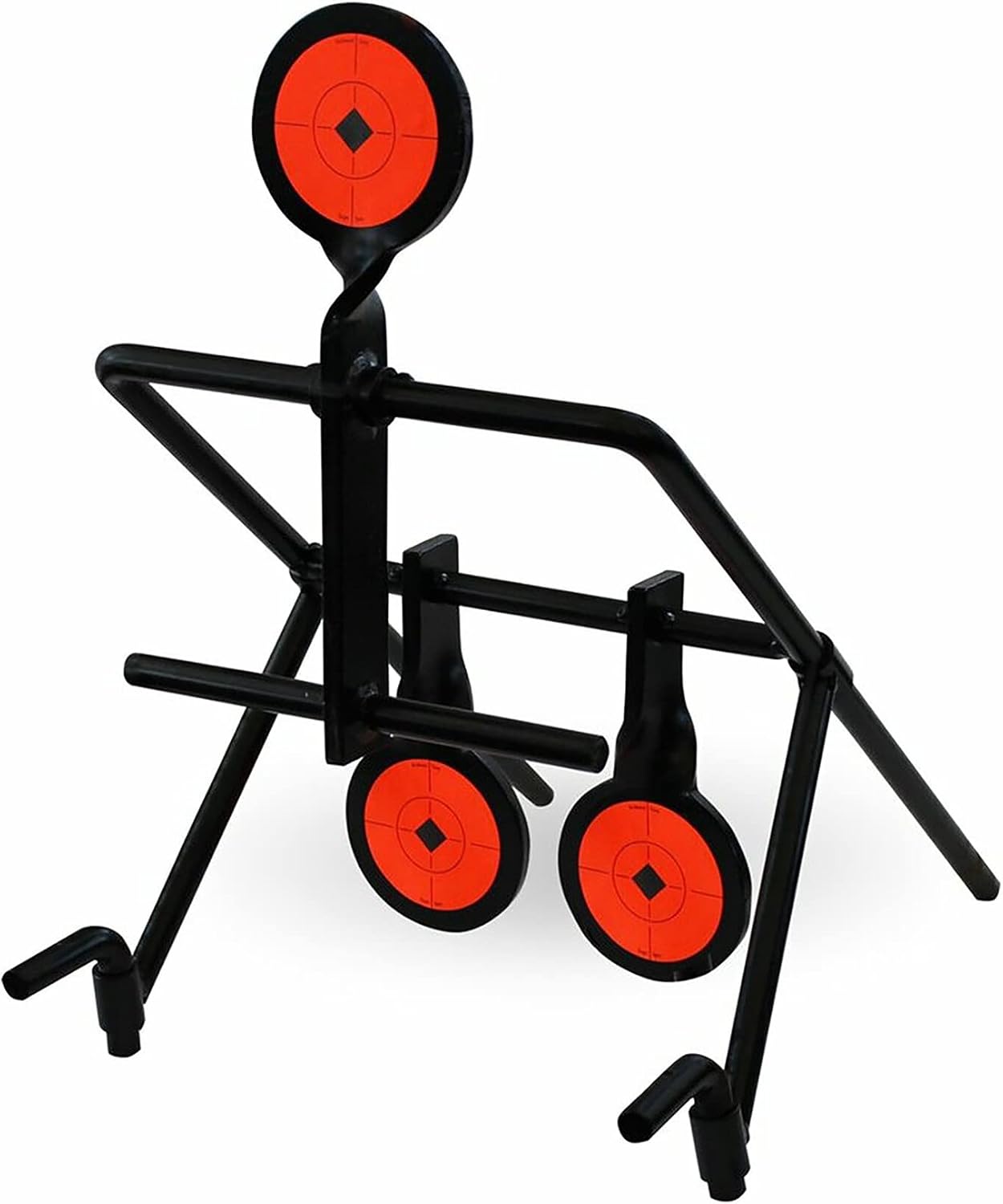 BIRCHWOOD CASEY World Of Targets Gallery Portable Easy-to-Use Durable Steel Resetting Targets with High Visibility Target Spots for Maintenance-Free Aigun/Rifle/Handgun Shooting