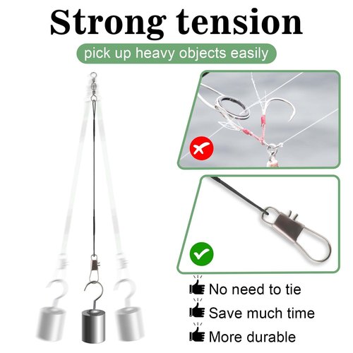 Giantree 50 Pcs Fishing Leaders, Stainless Steel Fishing Leaders with Snap and Swivel, Anti bite Stainless Steel Wire Leaders Fishing Leader Line for Fishing Rigs Saltwater and Freshwater(Black)