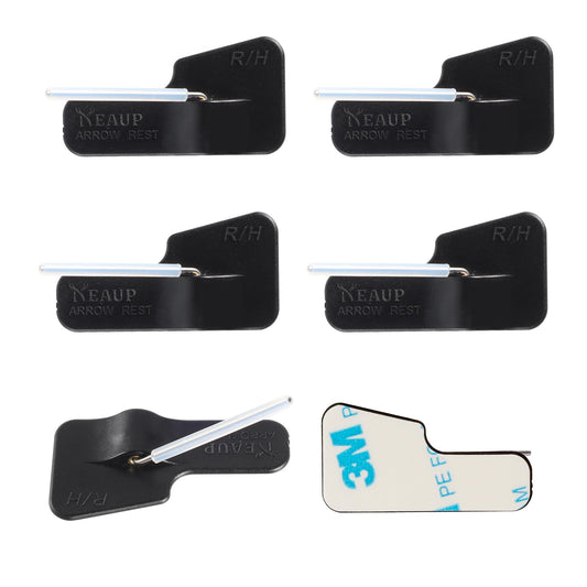 KEAUP 6 Pack Black Arrow Rest for Recurve Bow Right Hand Archery Arrow Rest for Compound Bows and Recurve Bow