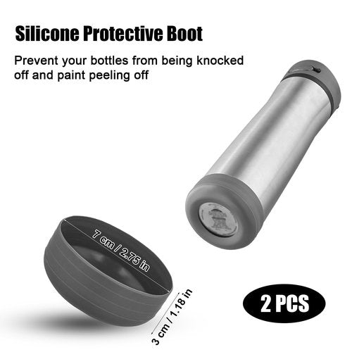 PEUTIER 2pcs Silicone Water Bottle Boot for Contigo Ashland Chill 24 oz, Protective Rubber Bottom Holder Sleeve Bottle Protection Cover Accessories Compatible with Contigo Protector Case(Gray)
