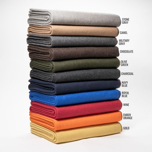 Arcturus Military Wool Blanket - Warm, Thick, Washable - Great for Outdoors, Camping, Stadium Blanket, Picnics, Travel - Car & Bushcraft Survival Kits, Large 64in x 88in 4.5 lb - Olive Green