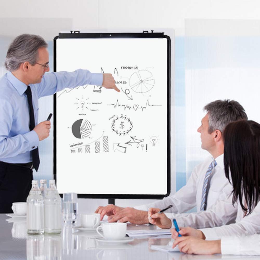 VIZ-PRO ECO Magnetic Mobile Whiteboard, 36 X 24 Inches, Easel Flipchart Stand Rolling Dry Erase Board with Paper Pads