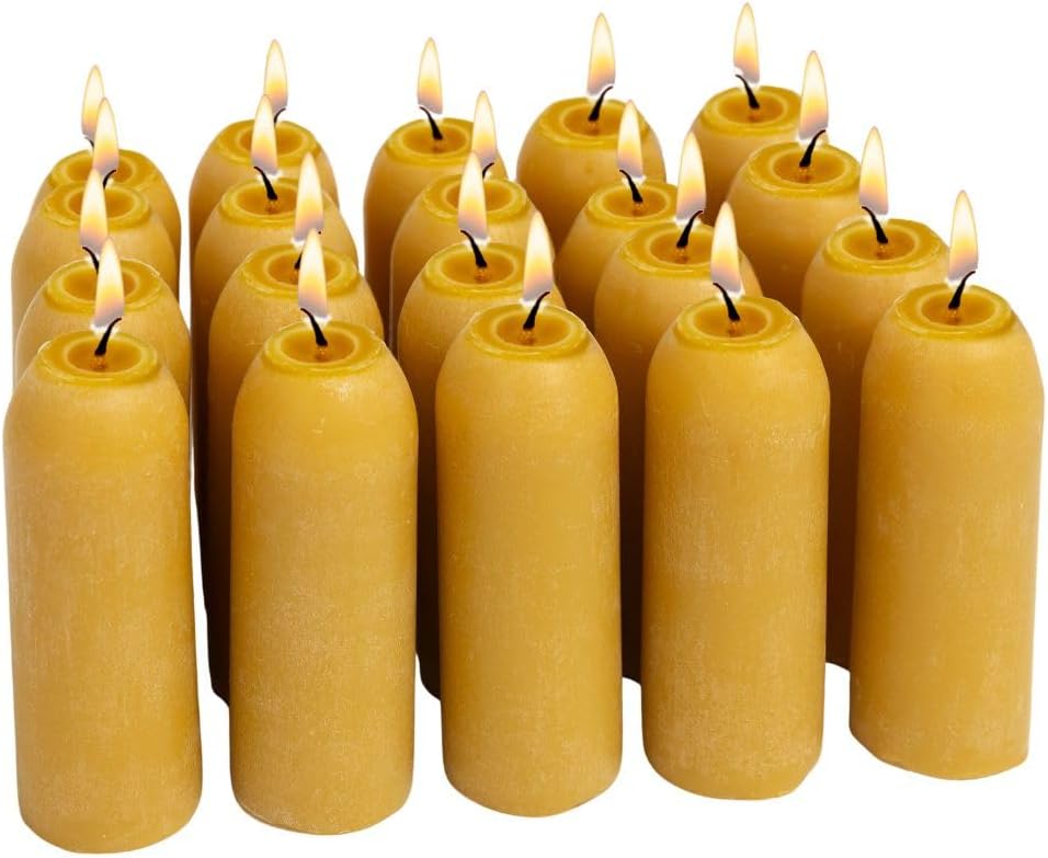 UCO 12-Hour Natural Beeswax Long-Burning Candles for UCO Candle Lanterns and Emergency Preparedness, Made in USA