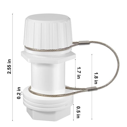 Upgraded Cooler Drain Plug Replacement Parts, Stainless Steel Threaded Drain Plug with Tethered Cap, Compatible with Igloo 50-165 Qt Coolers