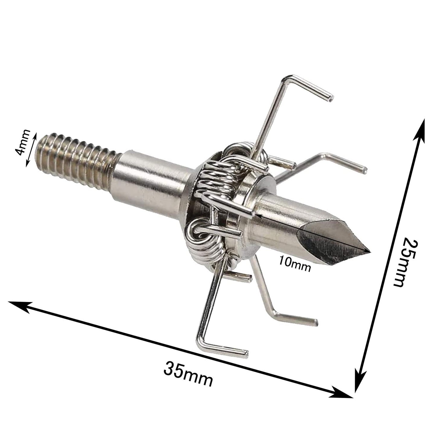 FUNTRESS 12PK Archery Judo Broadheads,100 Grain Arrow Points Tip for Hunting Game