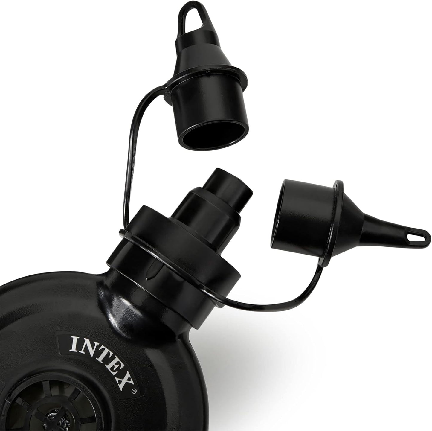 Intex 66619E 120 Volt Quick Fill AC Electric Air Pump with 3 Nozzles, Black