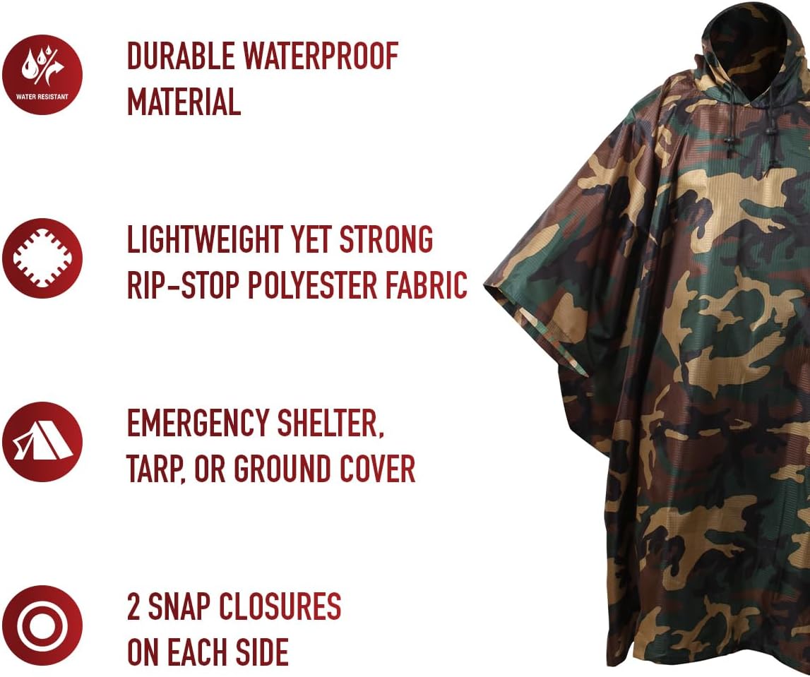 Rothco G.I. Type Military Rip-Stop Poncho