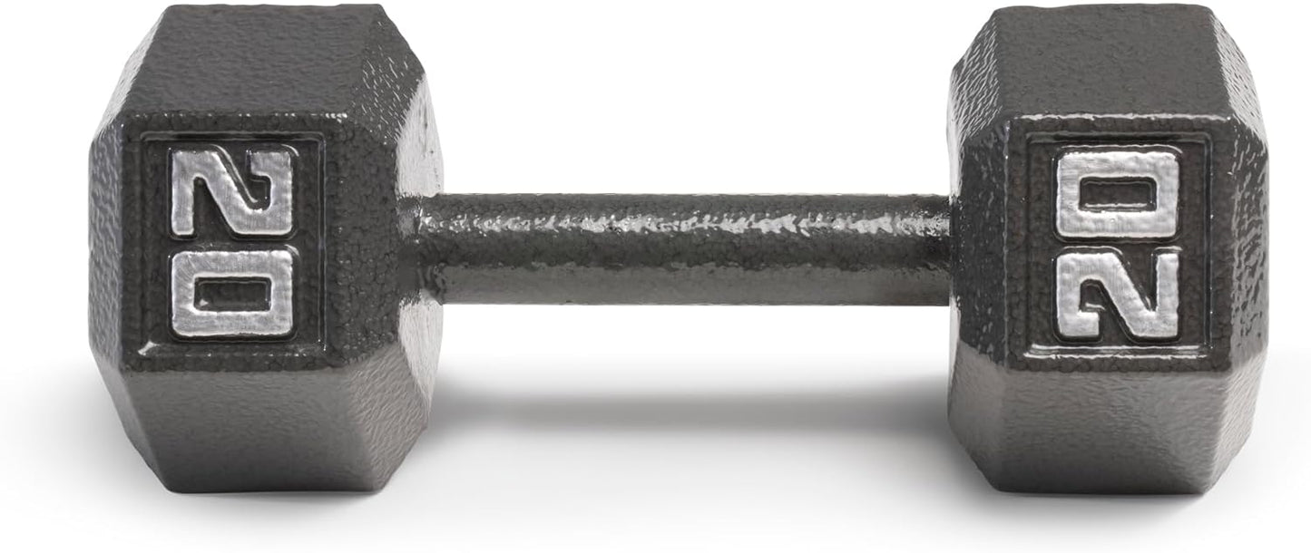 Marcy Cast Iron Hex Dumbbells Collection - Available size from 3-lb to 100-lb, SOLD INDIVIDUALLY