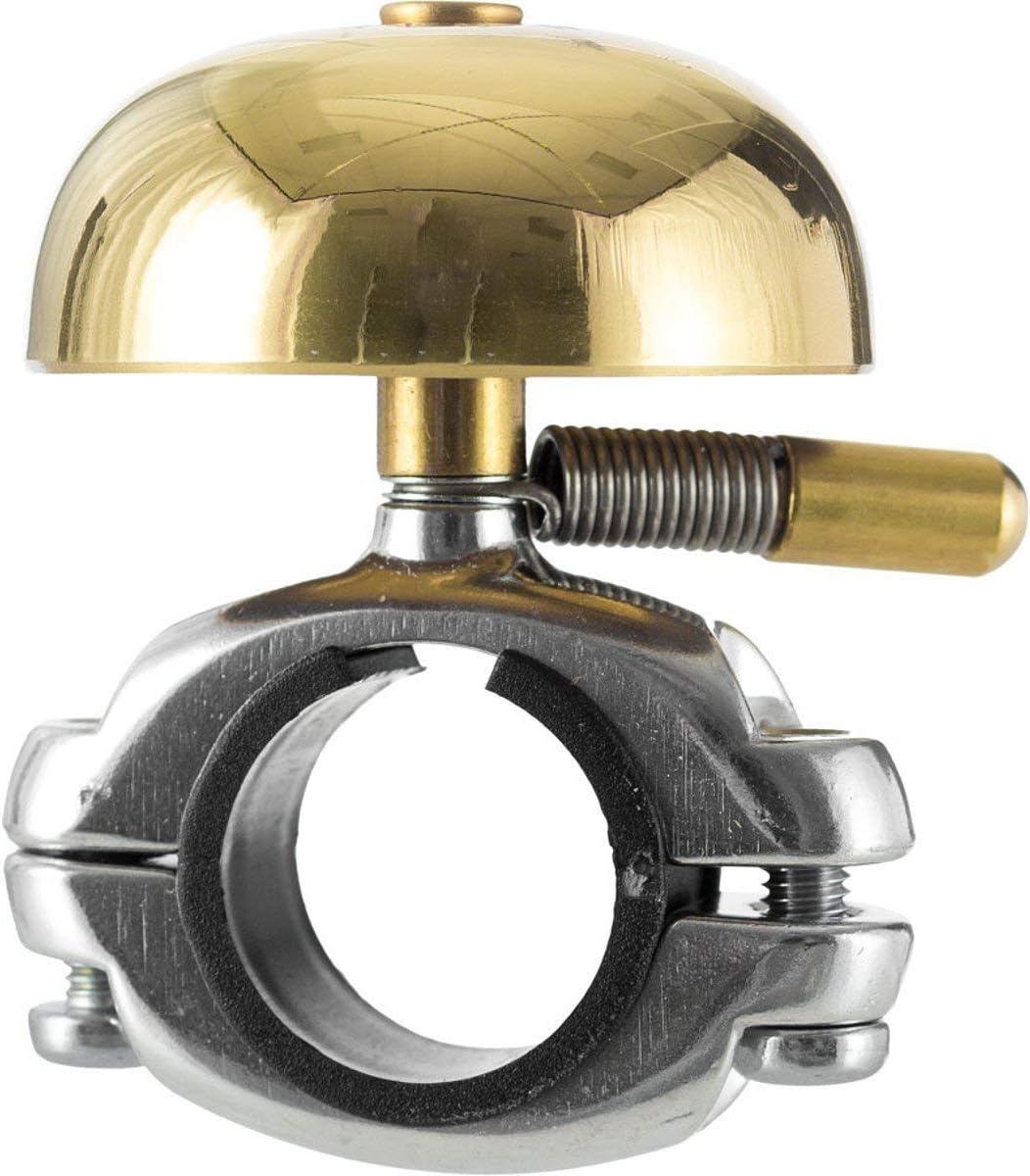 CATEYE OH-2200 Yamabiko Bicycle Bell – Classic Brass Bike Bell with Loud 85 Decibel Sound for Safety, Fits Road, MTB, Kids Bikes, Aluminum Bolt-on Design