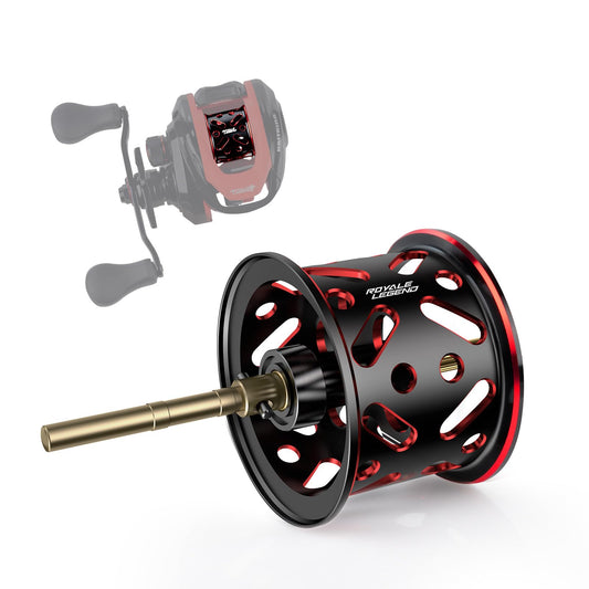 KastKing Royale Legend Fishing Reel, Ultra-Light Aluminum Spool, Corrosion Resistant, Shallow Compatible With Royale Legend II/GT Baitcasting Reels, Black