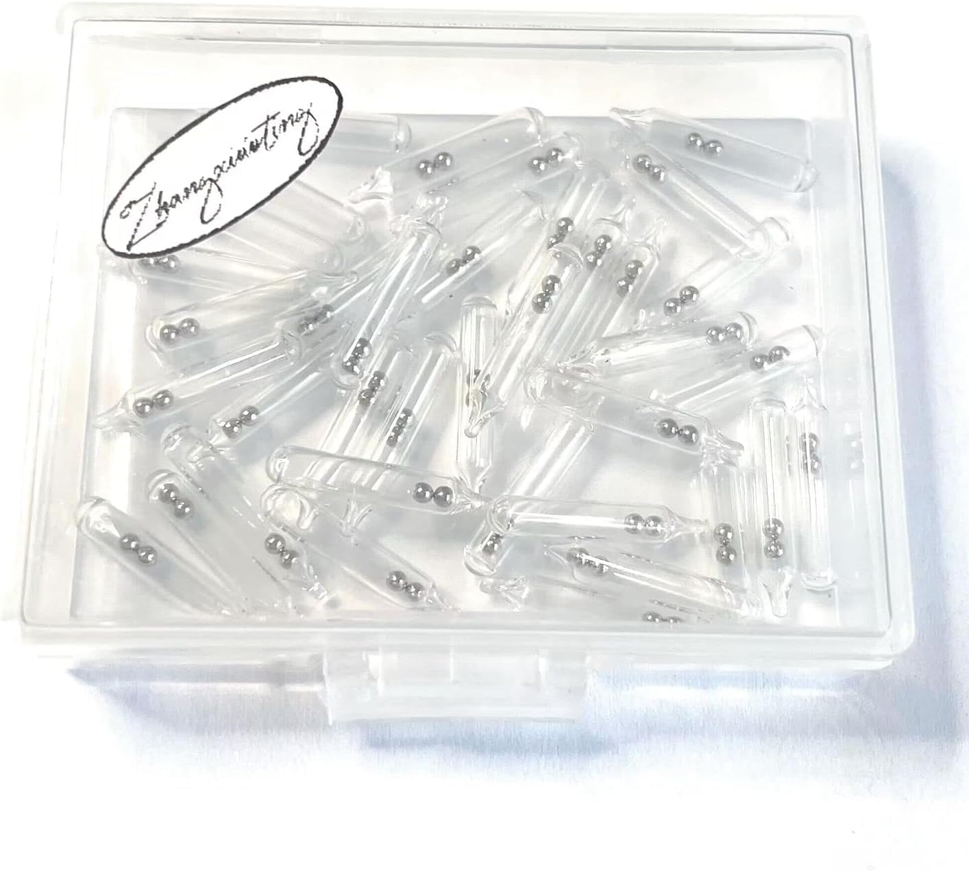 (Pack of 50) Glass Rattle Worm Jig Fishing Lure Insert Tube Rattles Shake Attract Fly Tie Tying 3mm/4mm/5mm (3x16mm)