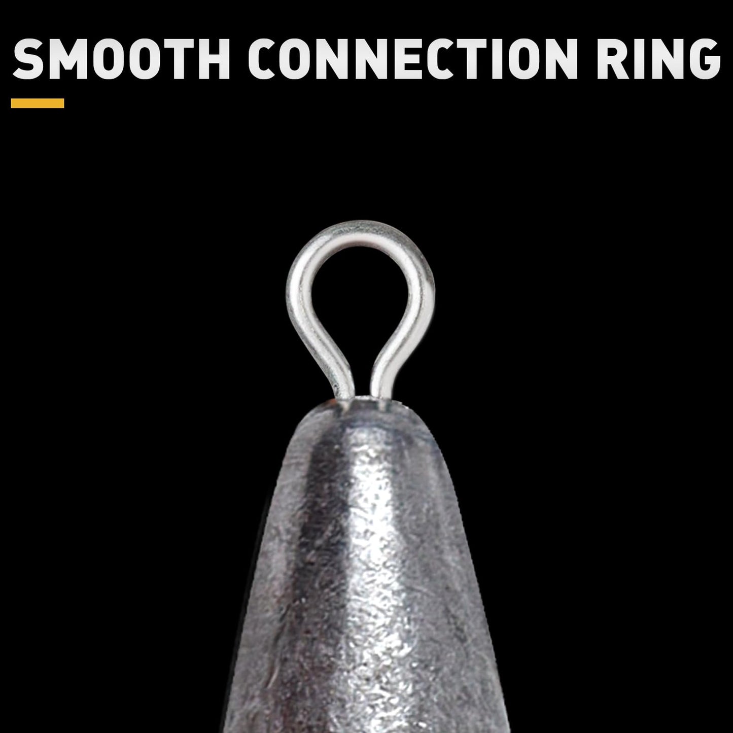 Through Wire Inline Torpedo Sinkers, Saltwater Bullet Fishing Weight for Trolling, Double Ringed One Piece Wire Fishing Weights for Bottom Fishing Surf Fishing 1-5 oz CWSDXM (1oz, 8pcs)