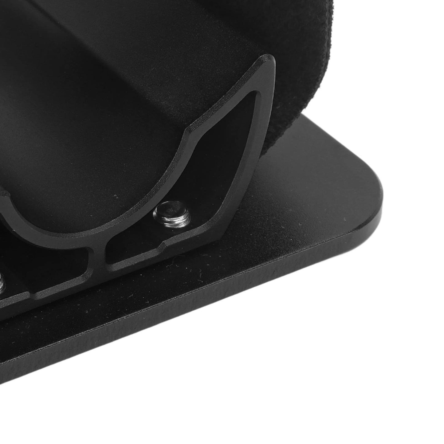 Car Roof Bike Rear Wheel Bracket, Aluminum Alloy Wear Resistant Rooftop Mount Bicycle Holder, Rack Mount, Road Tire Holder Carrier Fits Mountain Bikes, Bicycles EBikes (Black)