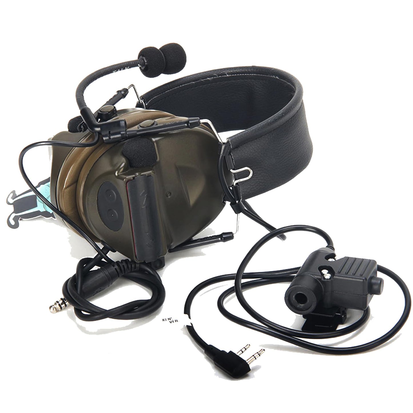JinBling Tactical Headset with ptt,Z-Tactical C2 Airsoft Headset with U94-KEN Push-to-Talk
