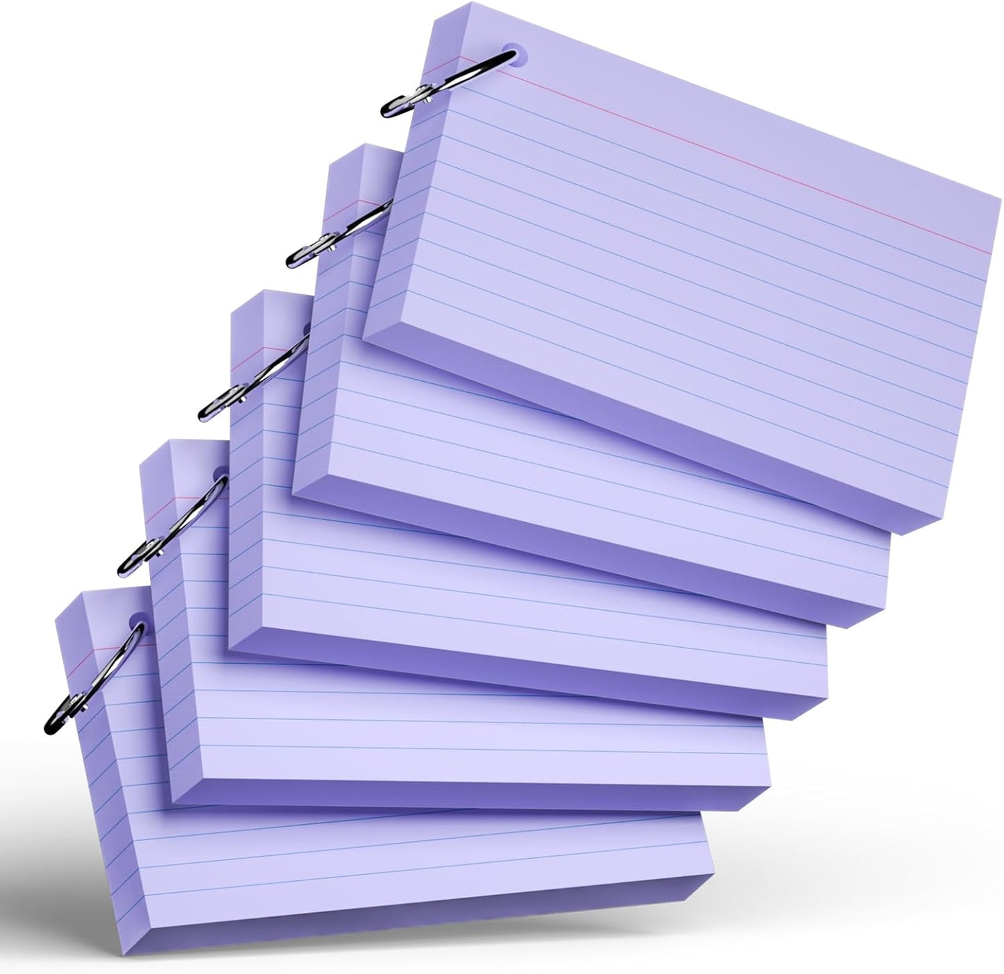 250 Count Pink Index Cards with Ring 3 x 5 Inch Heavyweight Ruled Index Cards, Flash Cards for School & Office Supplies and Home Organization, Durable Study To Do List Note Cards with Ruled Lines