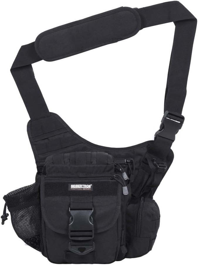 Seibertron Tactical Sling Pack EDC Travel Compact Messenger Molle Bag