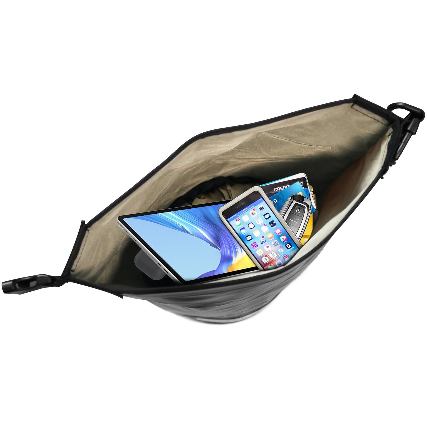 JXE JXO 15L Waterproof Faraday Dry Bag for Electronic Device Security | Military-Grade EMP & RFID Signal Blocking, Anti-Tracking & Hacking Protection, Data Privacy Shield for Mobile Devices (Matte)