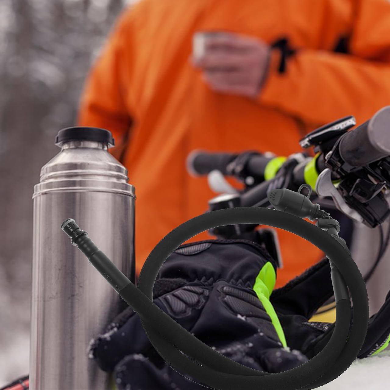 GOOHOCHY Water Bag Straw Replacement Drink Tube for Hydration Bladder with Quick-Connect Auto Shutoff Valve TPU Insulated Hose for Hiking Cycling and Running