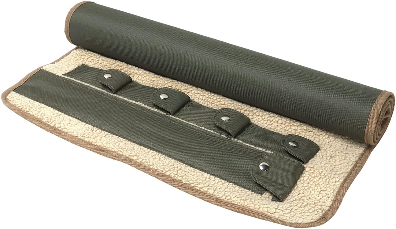 Tourbon Gun Rifle Roll-up Cleaning Mat Pad Shooting Hunting Gun Tool Kit Fleece Lined