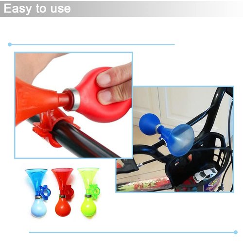 Ycnpeatt 3 Pcs Manually Bike Bugle Loudspeaker Siren Hooter Snail Air Horn Kids Bicycle Horn for Kids Children Bicycle Bike
