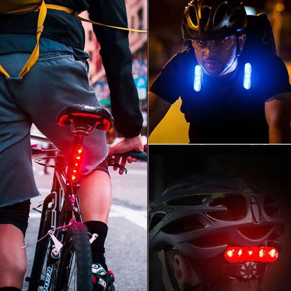 Kinizux Bike Tail Light Rechargeable 2 Pack,Bright Bicycle Lights Rear Safety Flashlight,330mah Lithium Battery inside, 4 Light Mode Options Bike Lights for Night Riding (2 USB Cables Included)