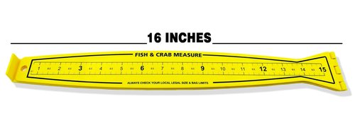 PAPAZOO Fish Measuring Board - 32in Folding Fishing Ruler Lightweight Bump Board - Easy to Read and Portable Crab & Fish Measure Device, Fish Ruler for Boat, Kayak, Yellow