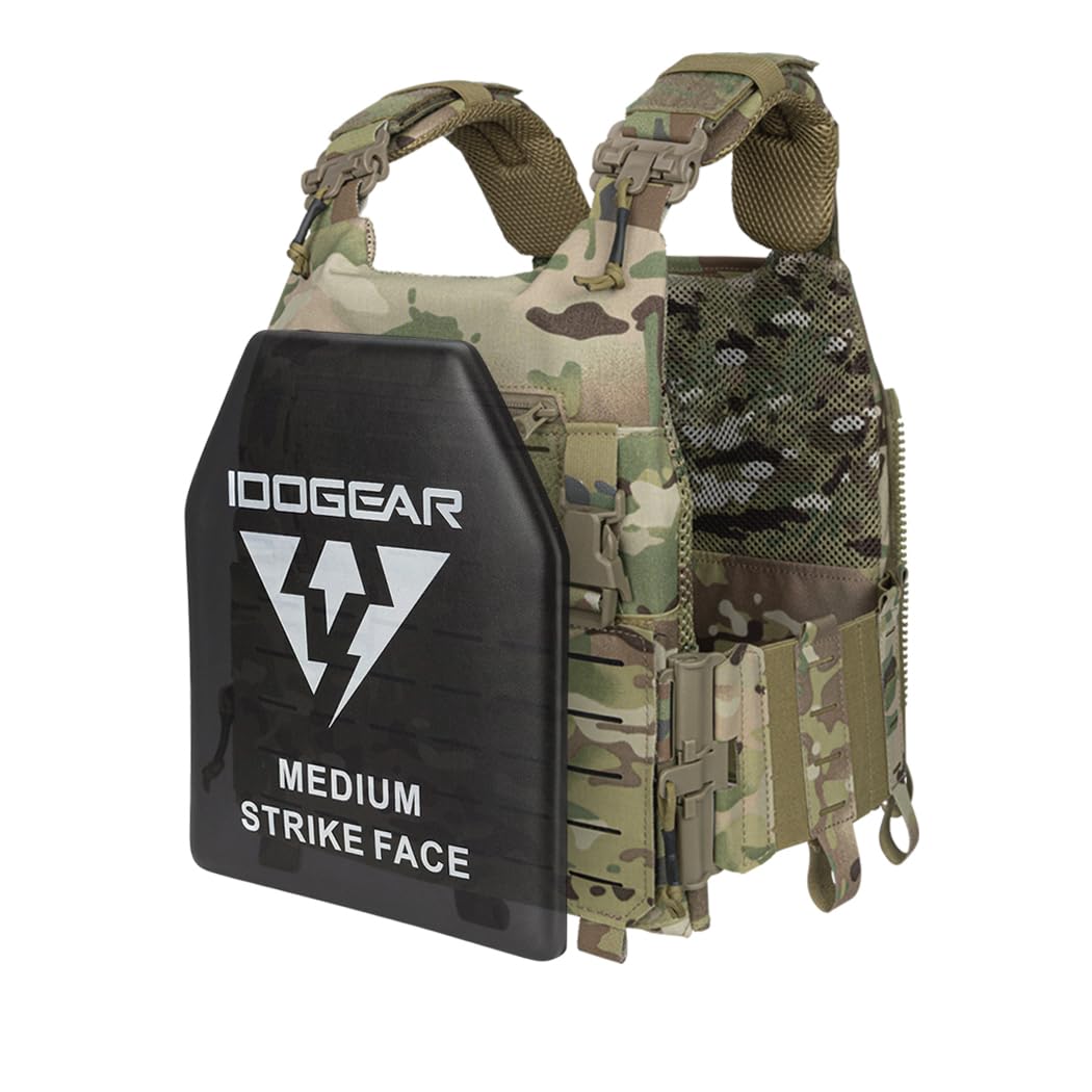 IDOGEAR Tactical EVA Foam Plate High Elasticity Soft Shock Plate for Vest Inner Liner Black 2pcs in Medium Size 10x12''