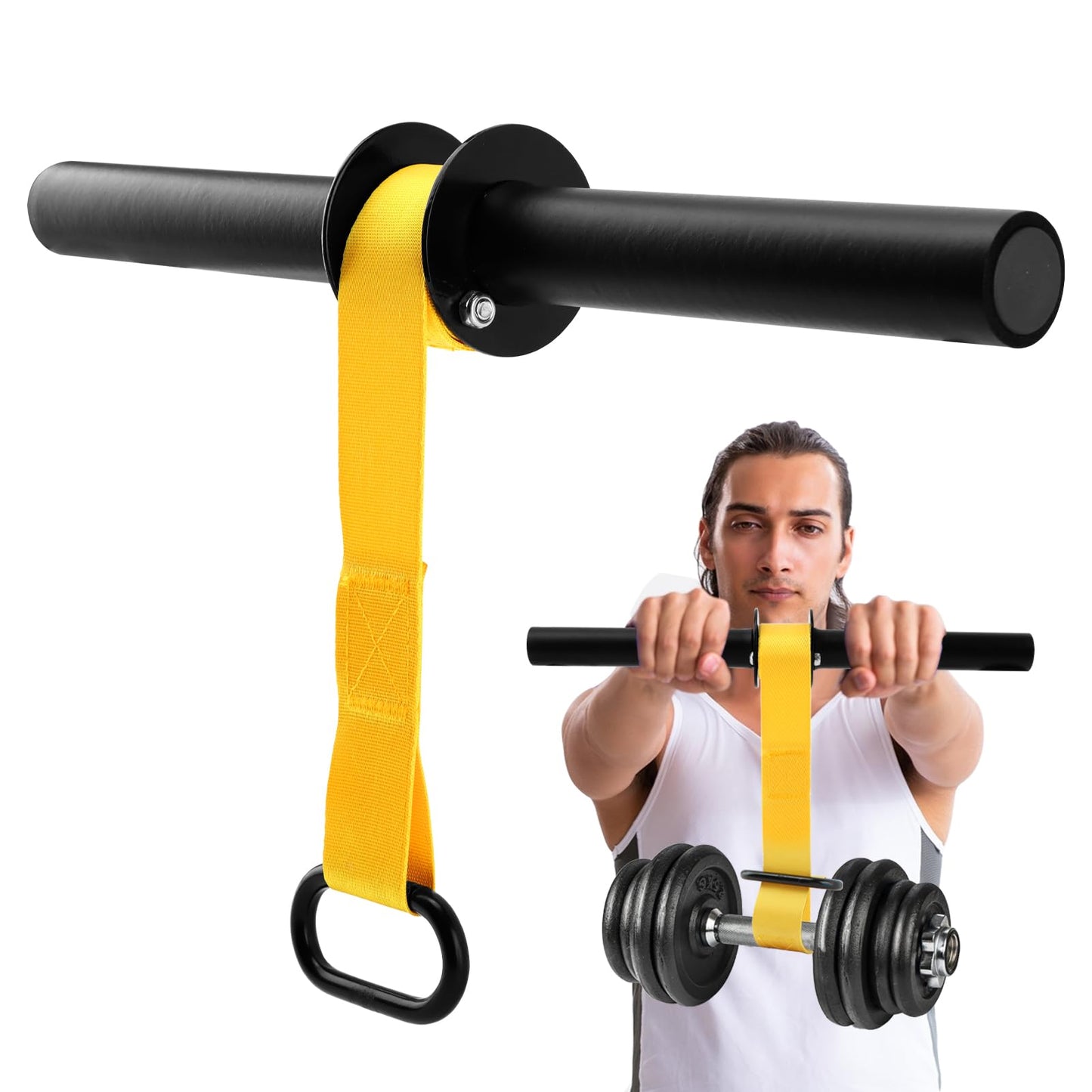 Forearm Strengthener and Wrist Roller with Quick Locking Mechanism, Adjustable Nylon Webbing Wrist & Forearm Blaster with Anti-Slip Grip Handles for Hand,Wrist,Forearm Strength Training