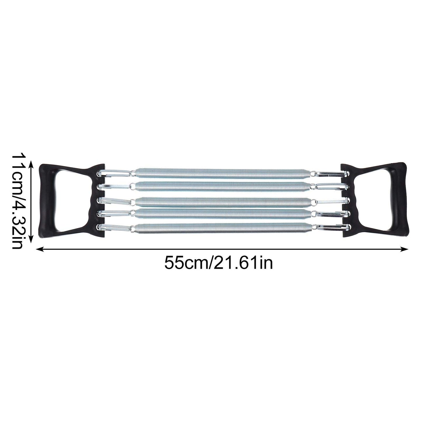 Kisangel 1pc Spring Chest Expander with 5 Springs Arm Muscle Strength Exercise Gym Stretch Rope Arm Trainer for Indoor Fitness Workout
