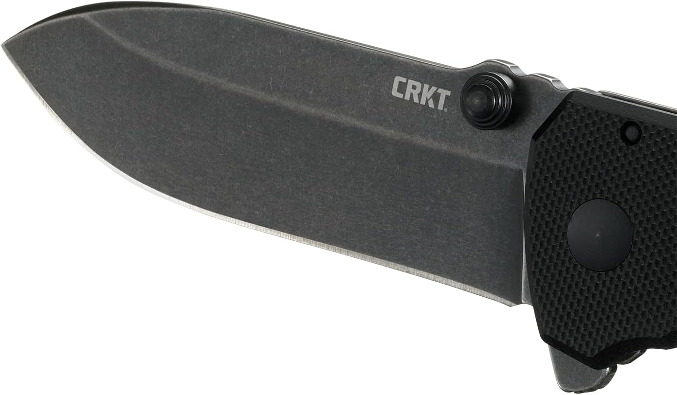 CRKT Squid Everyday Carry EDC Pocket Folding Knife with Frame Lock: Stainless Steel Plain Edge Blade, Stainless Steel Handle, Pocket Clip, 2490KS