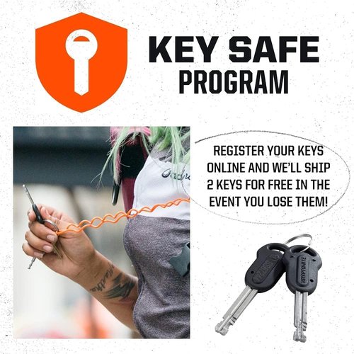 Kryptonite New York FAHGETTABOUDIT 1217 Bike Chain Lock, 5.5 FT Long 12mm Steel Chain Heavy Duty Anti-Theft Bicycle Chain Lock with Keys, Ultimate Security for E-Bike, Motorcycle, Scooter