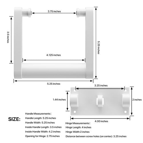 21025 Replacement Handles for Coolers,Compatible with 90-100 Qt Coolers,High Strength Plastic Handles & Screws Replacement Parts-2 Pack