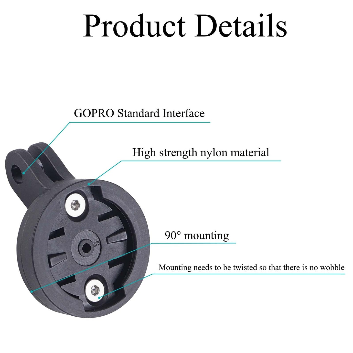 Fits for Gopro Quick Release Interface Bike Headlight Adapter Mount,Compatible with Lezyne Olight Magicshine