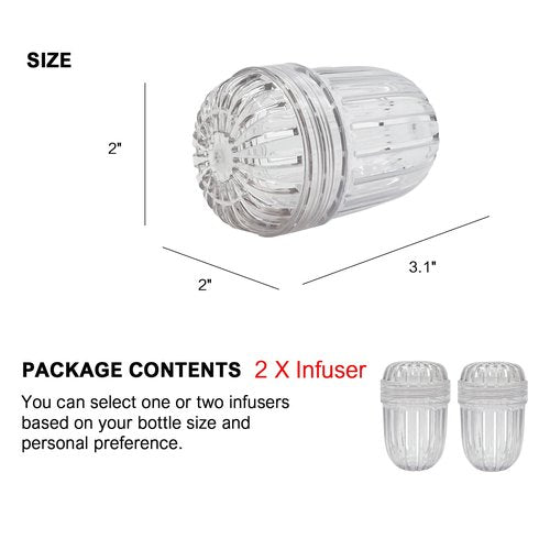 2PCS Fruit Infuser Insert,Flower Tea Infuser for Wide Mouth Water Bottles,Compatible with Stanley,Hydro Flask,Iron Flask, Takeya, ThermoFlask and Similar