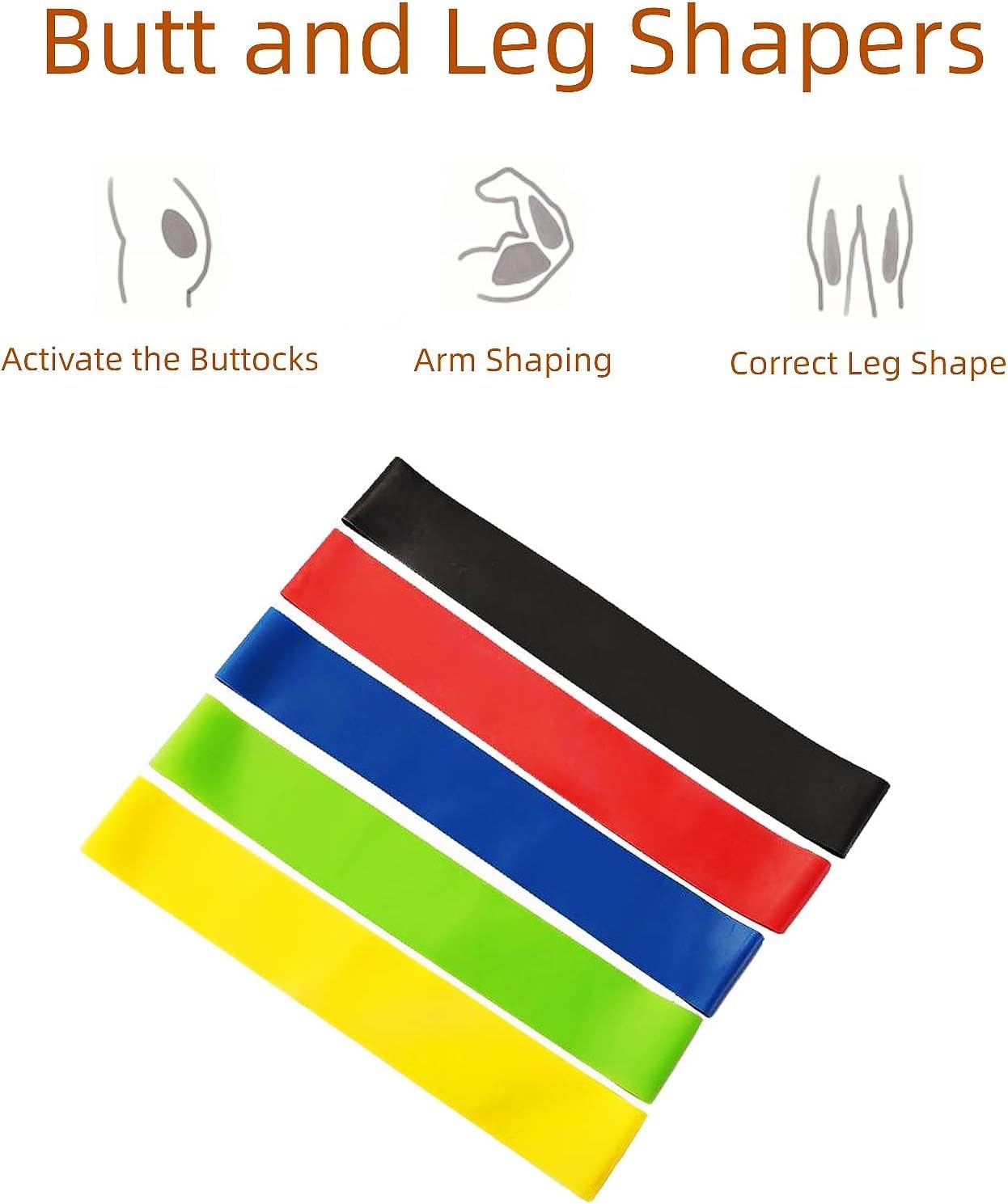 Resistance Loop Exercise Bands and Carry Bag, Exercise Bands for Working Out, Set of 5