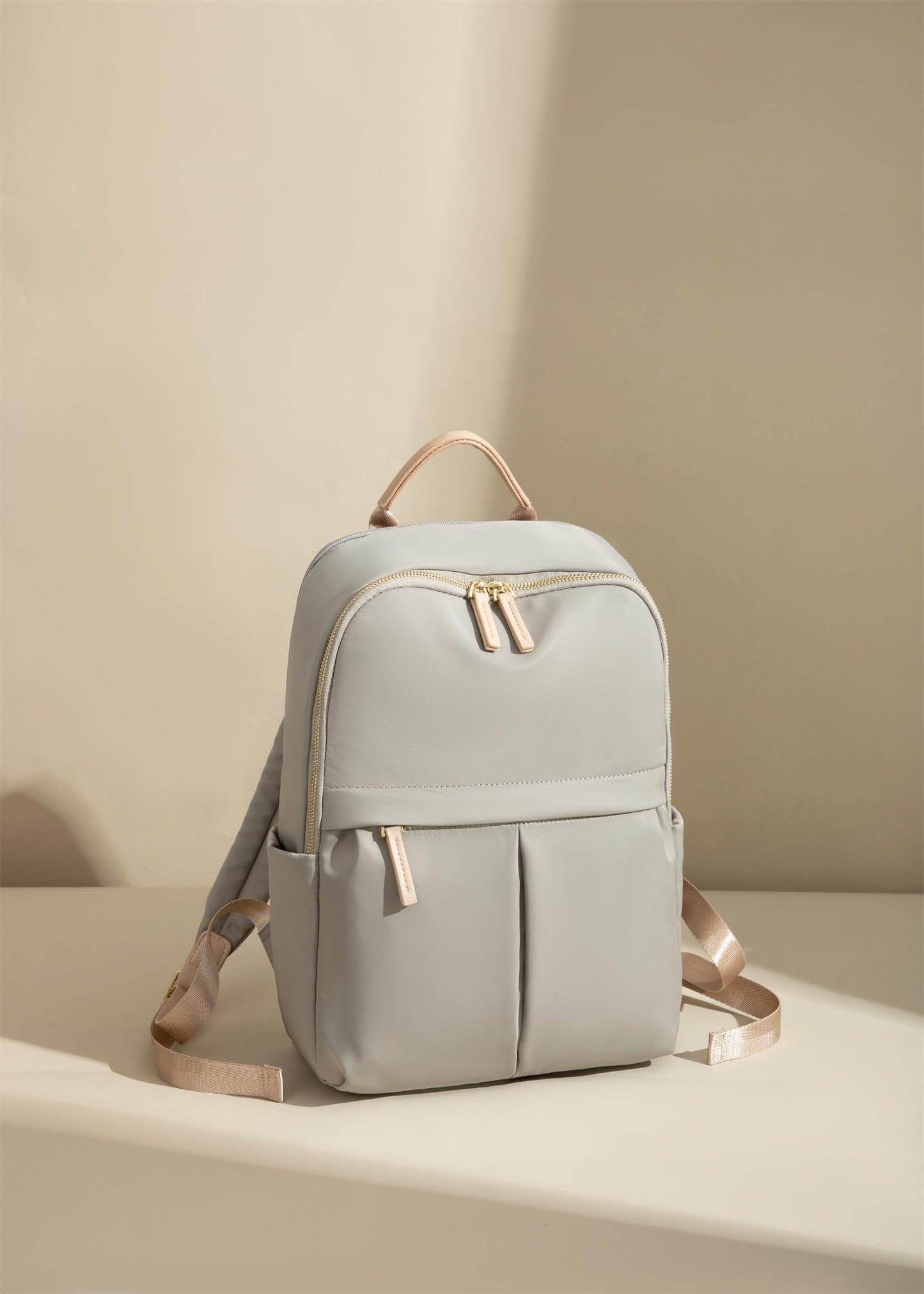 Lightweight Women's Backpack with Multiple Pockets - Ideal for Daily Use (Light Grey)