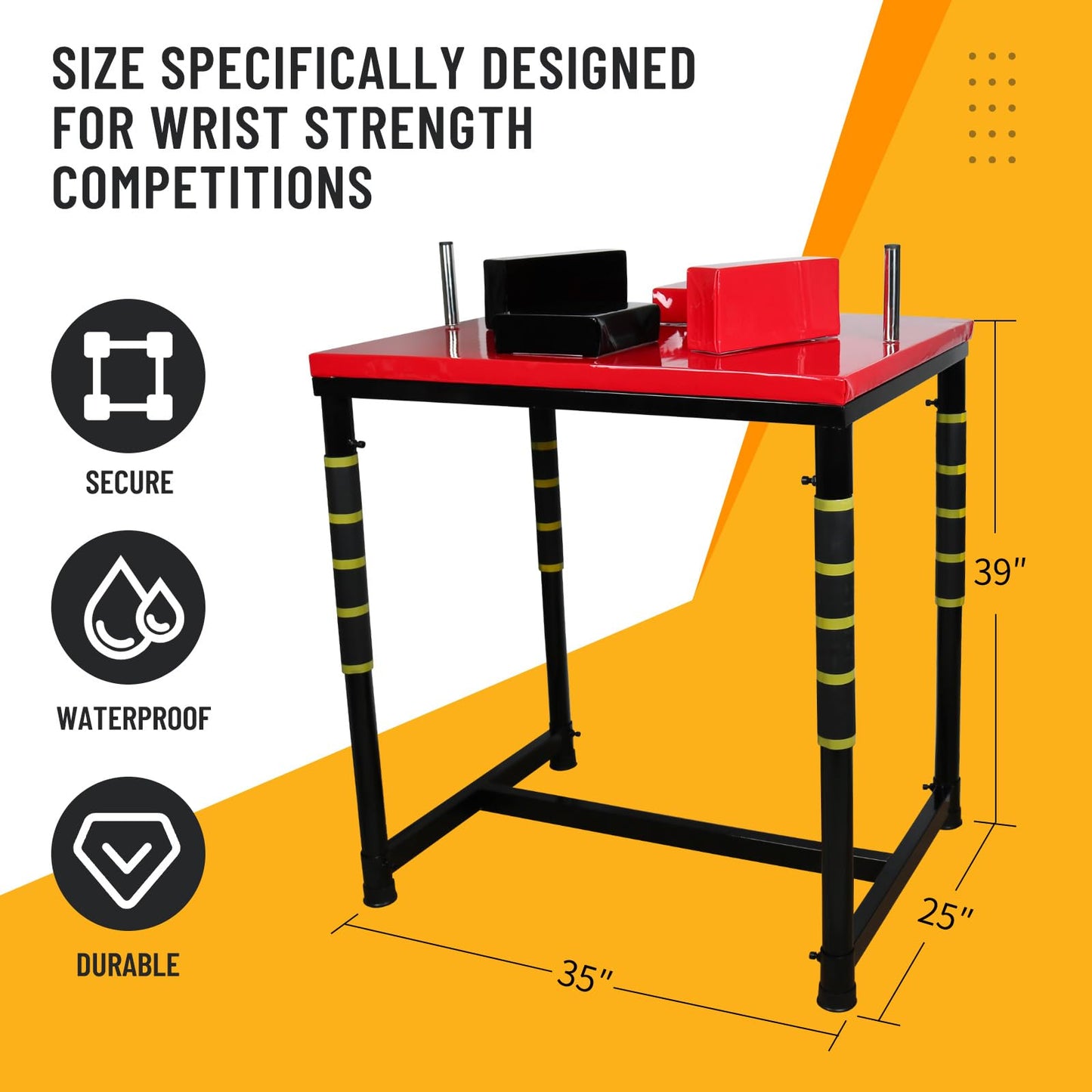 INNOLIFE Arm Wrestling Table, Arm Wrestling Battle Table, Arm Wrestling Table with Detachable Wrist Force for Home Gym, Red
