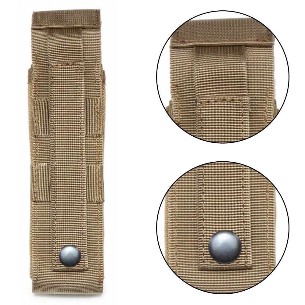 Tactical Flashlight Pouch, Flashlight Belt Carry Case Portable Nylon Tool Pouch for Camping, Hunting, Hiking, Mountaineering