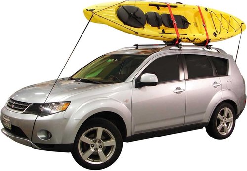 Malone J-Pro 2 J-Style Universal Car Rack Kayak Carrier with Bow and Stern Lines
