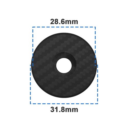 SING F LTD Carbon Fiber Headset Top Cap with Steel Screw M6 x 35mm for 1-1/8 Inch Bicycle Steering Tubes MTB Road Bike Parts Cycling Components